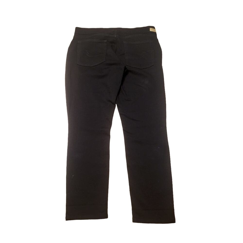 SIGNATURE LEVI STRAUSS GOLD BLACK TOTALLY SHAPING PULL-ON SKINNY JEANS SIZE 14
